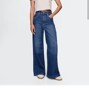 Classic Blue Wide-Leg Jeans